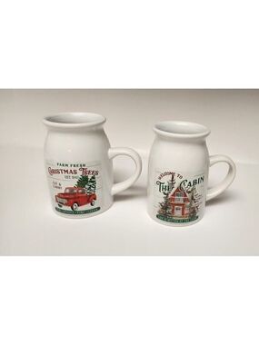 ANASTASIA SWEETS WINTER "CHRISTMAS TREE/ WELCOME TO THE CABIN"  MUG SET